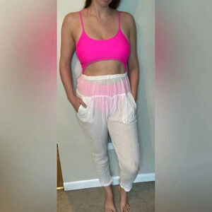 Xirena Sheer Cotton Beach Pants Size Medium Coastal Grandma Slow Fashion Vibes